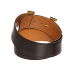Constance Box Leather 42mm Belt // 36" Waist // Black + Brown // Preowned