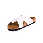 Cross Sandal // White (Euro: 42)