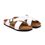 Cross Sandal // White (Euro: 42)