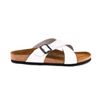 Cross Sandal // White (Euro: 45)