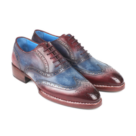 Welted Oxfords // Blue + Bordeaux (Euro: 38)