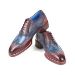 Welted Oxfords // Blue + Bordeaux (Euro: 46)