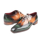 Wing-Tip Oxfords // Green + Camel (Euro: 46)