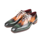 Wing-Tip Oxfords // Green + Camel (Euro: 40)
