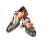 Wing-Tip Oxfords // Green + Camel (Euro: 46)