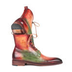 Leather Boots // Camel + Bordeaux (Euro: 44)