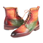 Leather Boots // Camel + Bordeaux (US: 10)