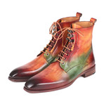Leather Boots // Camel + Bordeaux (US: 7)