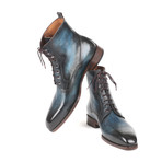 Leather Boots// Blue + Brown (Euro: 38)