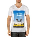Miami 1992 V-Neck T-Shirt // White (XL)