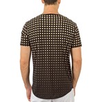 Square Print T-Shirt // Black (S)