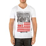 NYC NMD Downtown V-Neck T-Shirt // White (2XL)