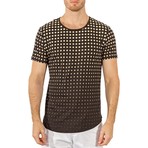 Square Print T-Shirt // Black (XS)