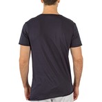 Zip Pocket T-Shirt // Navy (3XL)