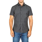 Alexander Short Sleeve Button Up Shirt // Black (4XL)