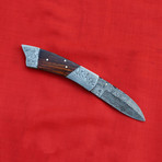 Damascus Steel Folding Knife // 1173