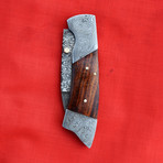 Damascus Steel Folding Knife // 1173