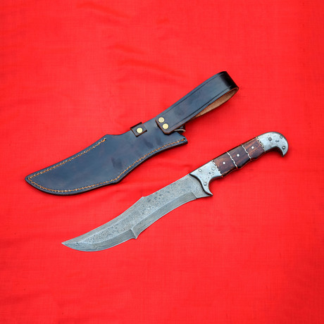 Damascus Steel Hunting Knife // 1186