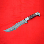 Damascus Steel Hunting Knife // 1186