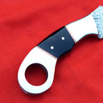 Damascus Steel Karambit Knife // 1195