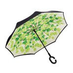 Inverted Umbrella // Green Leaves