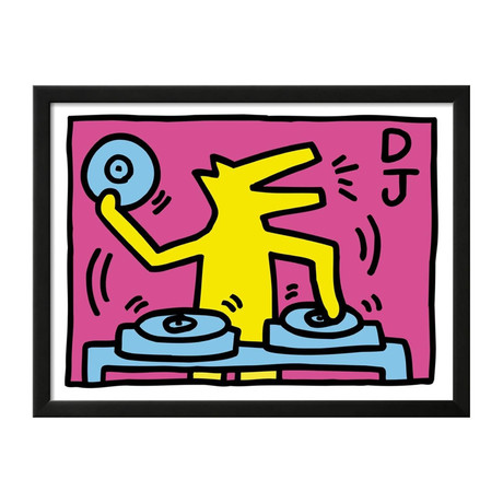 Keith Haring // Pop Shop DJ // 1983 (18"W x 14"H x 1"D)