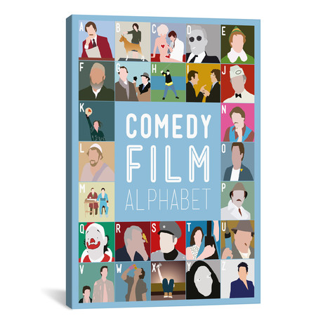 Comedy Film Alphabet // Stephen Wildish (26"W x 18"H x 0.75"D)