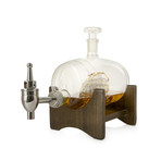 Barrel Decanter With Ship 