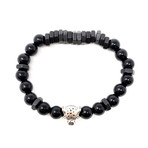 Black Panther Agate Black Bracelet (Size 7)