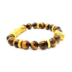Black Panther Tiger Eye Gold Bracelet (Size 9)