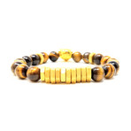 Black Panther Tiger Eye Gold Bracelet (Size 7)