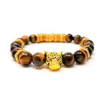 Black Panther Tiger Eye Gold Bracelet (Size 9)
