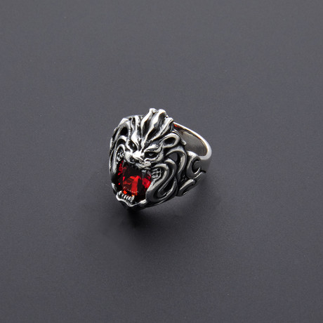 Roaring Lion King Ring (Size 8)