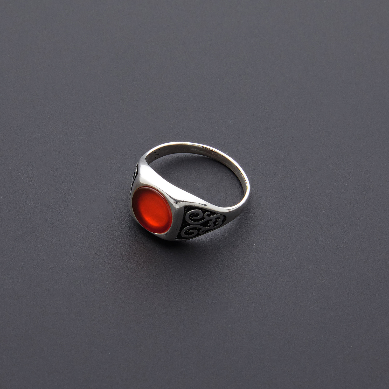 Oval Red Agate Ring (Size 8) - Moon Wolf Jewelry - Touch of Modern