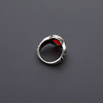 Special Design Luxury Red Agate Ring (Size 8)