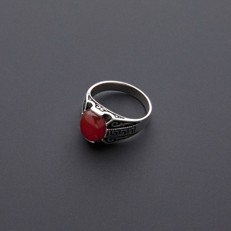 Red Agate Ring (Size 8)