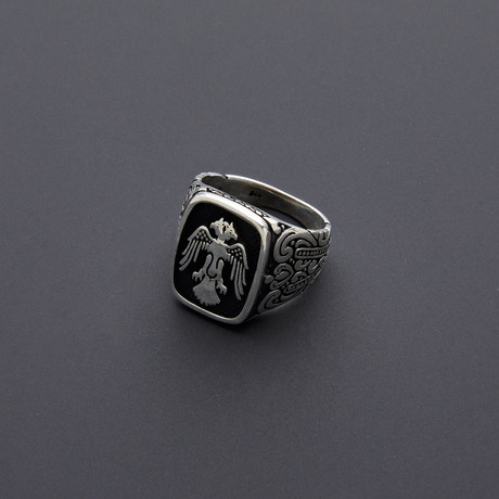Double-Headed Eagle Nice Motif Ring (Size 8)