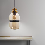 Vintage Lighting Round Cognac Pendant Lamp