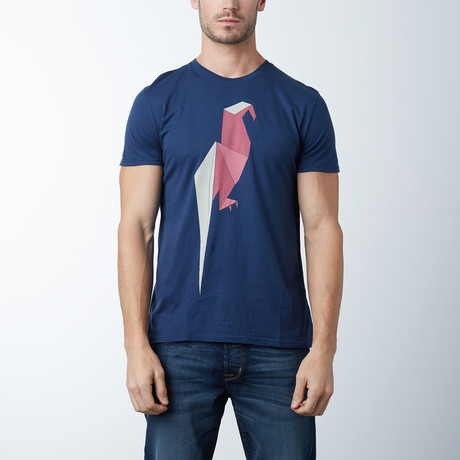 Captain Macaw T-Shirt // Navy (S)