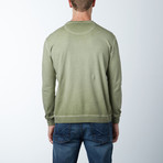 Long Sleeve Raglan Crew Sweater // Green (S)