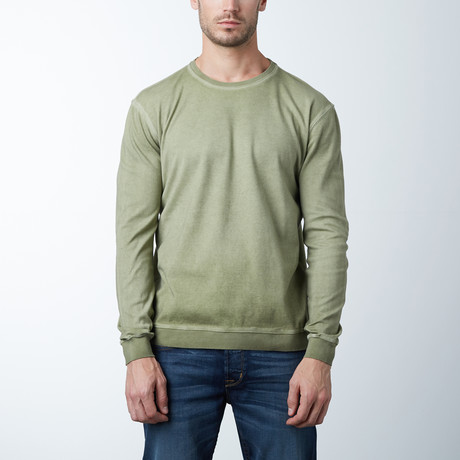 Long Sleeve Raglan Crew Sweater // Green (S)