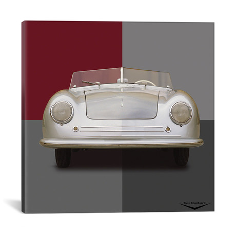 1948 Porsche No. 1 Type 356 Roadster (18"W x 18"H x 0.75"D)