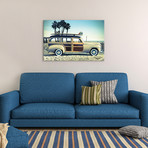 Catch A Wave Beach Boys Plymouth Woodie Wagon (60"W x 40"H x 1.5"D)