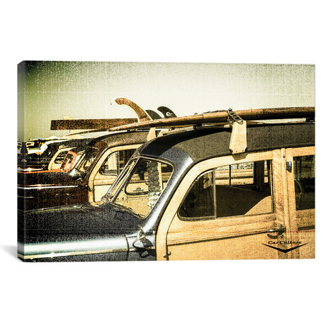 Surf City Beach Boys Ford Woodie Wagon (18"W x 26"H x 0.75"D)