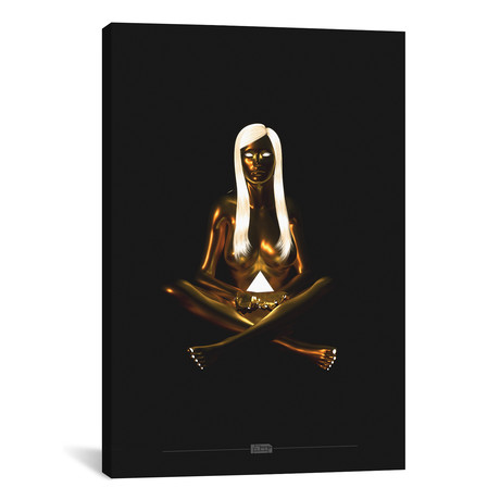 Golden Meditate Pyramid // Maysgrafx (26"W x 18"H x 0.75"D)