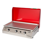 3-Burner Flat-Top Gas Grill (Red)