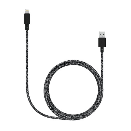 Marbled Woven Braided Lighting Cable // 7ft (Pink + Orange)