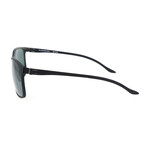 Men's M3016 Polarized Sunglasses // Black + Green