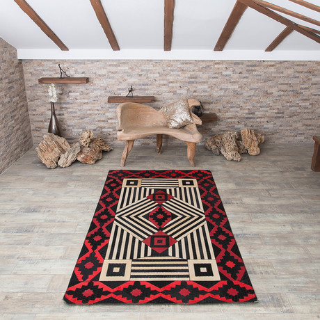 Leather Kirmizi Rug