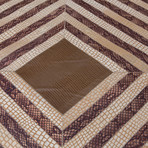 Leather Kahve Rug // Square